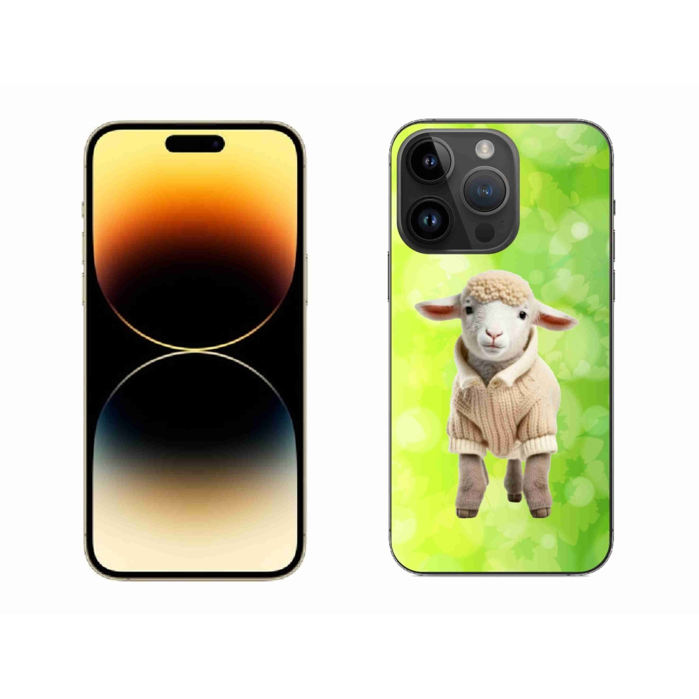 Zselés borítás mmCase iPhone 14 Pro Max készülékhez - bárányhús pulóverben