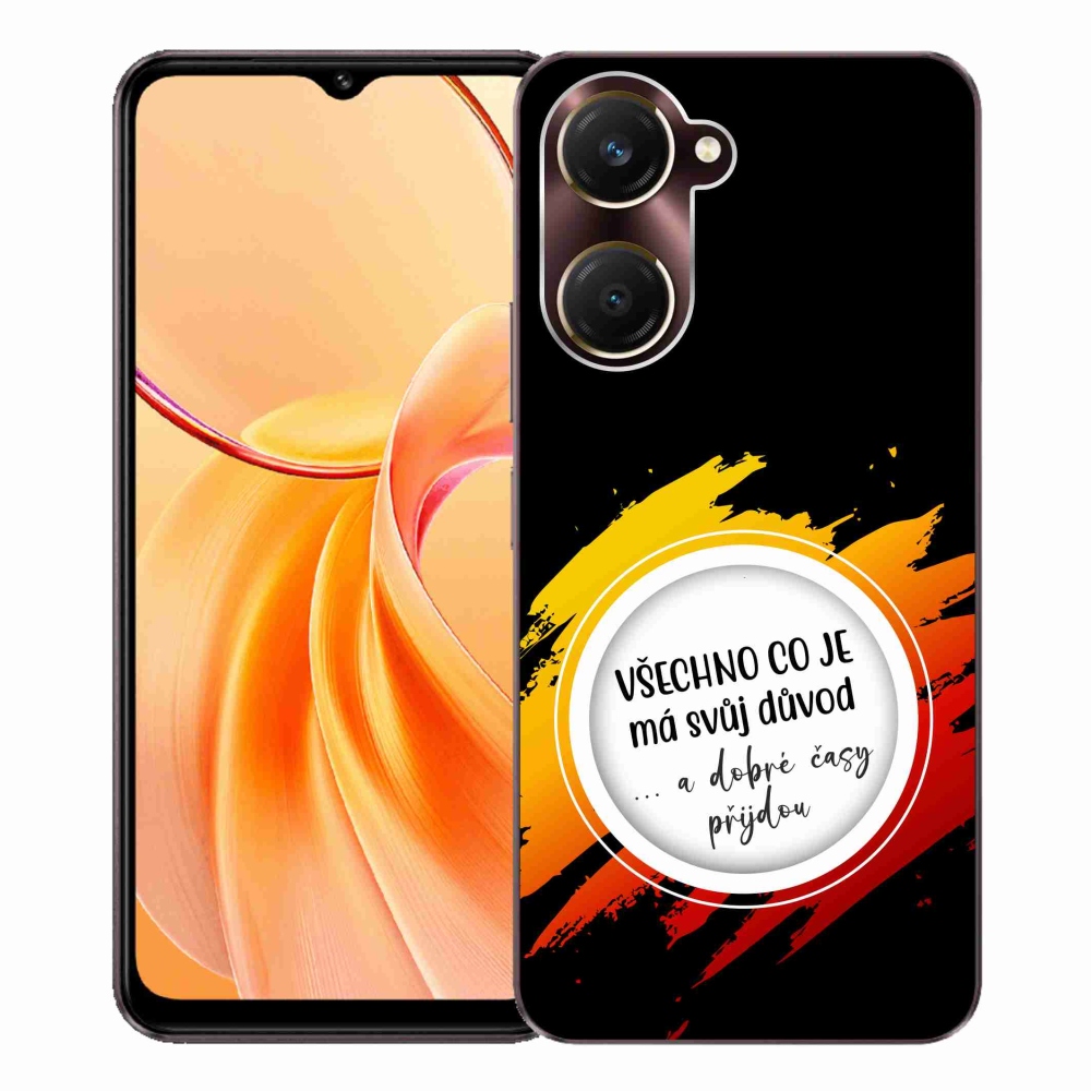 Gél borítás mmCase a Vivo Y28s 5G készülékhez - Idézet 3 fekete háttér