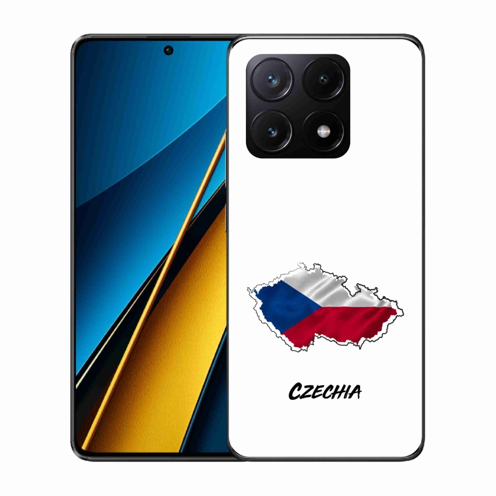 Gél borítás mmCase a Xiaomi Poco X6 Pro 5G - Csehország fehér háttérhez