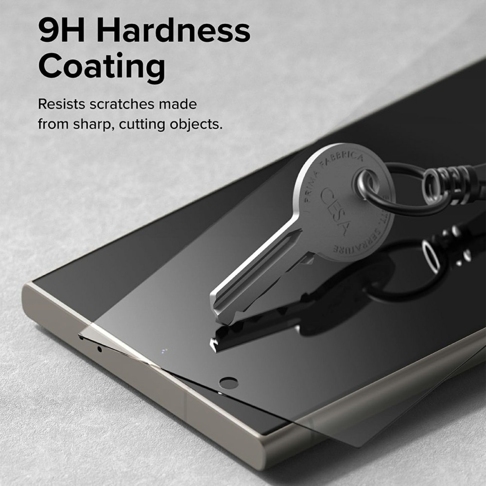 2.5D edzett üveg Samsung Galaxy S25 alkalmazással keretezett Samsung Galaxy S25-ön
