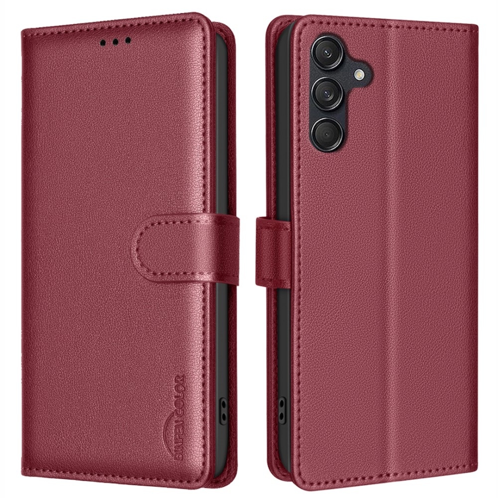 BINFEN könyvtáska Samsung Galaxy A56 5G - piros