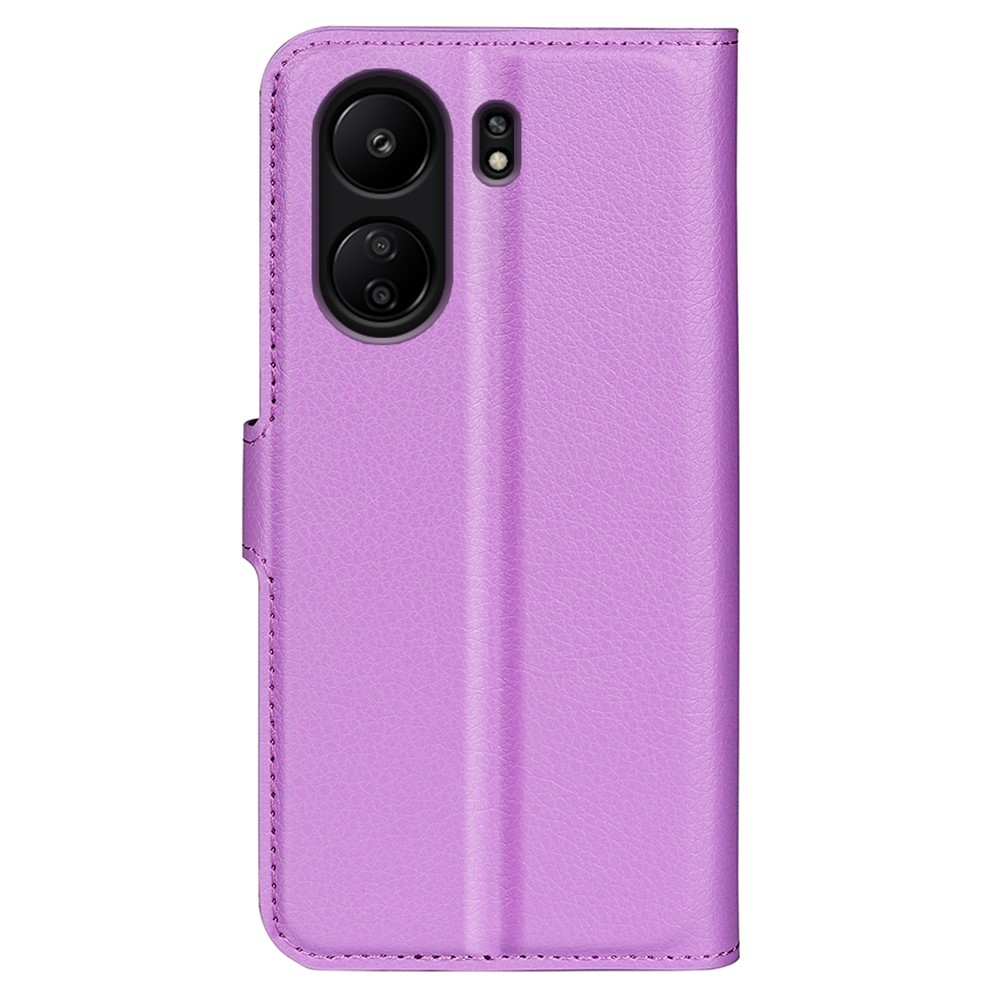 Litchi könyv tok Xiaomi Poco C65/Redmi 13C - lila