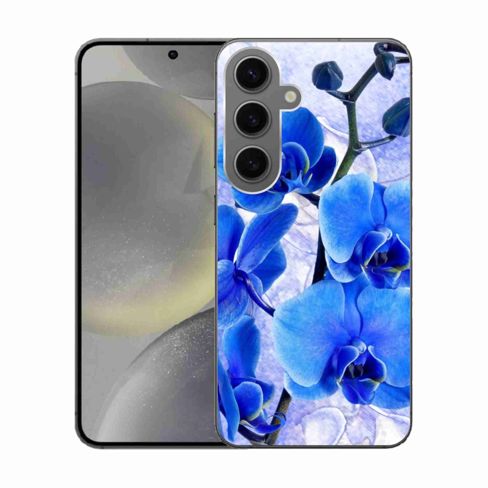 Gél védőhuzat mmCase Samsung Galaxy S24 készülékhez - kék virágok