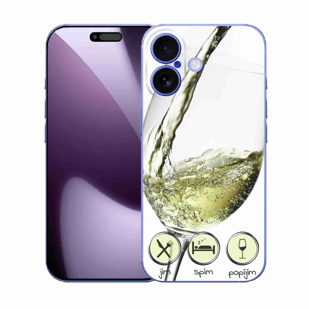 Zselés borítás mmCase iPhone 17 készülékhez - borospohár fehér