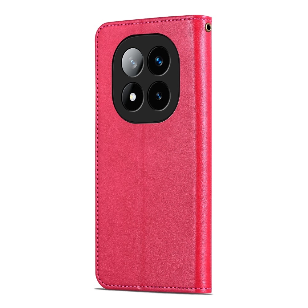 AZNS könyv tok a Xiaomi Redmi Note 14 Pro 5G/Poco X7 5G számára - piros színű