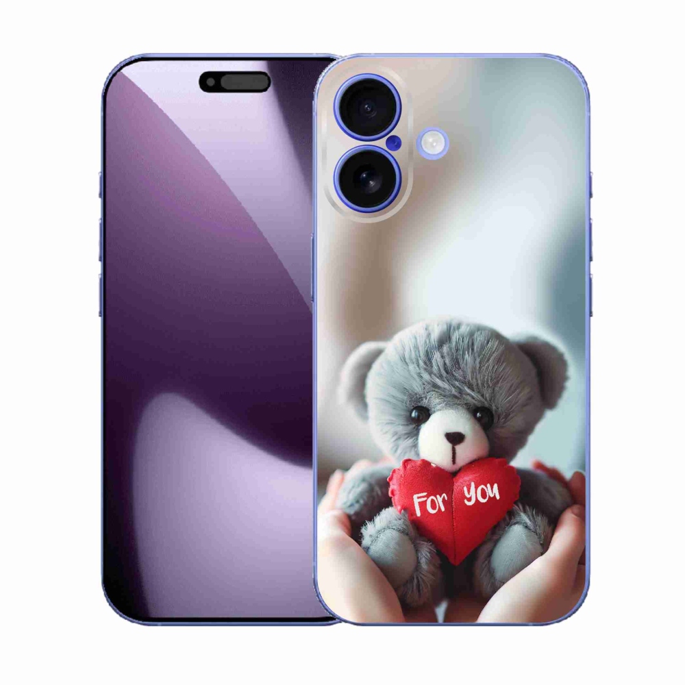Gél borítás mmCase iPhone 17 készülékhez - mackó a szerelmesek számára