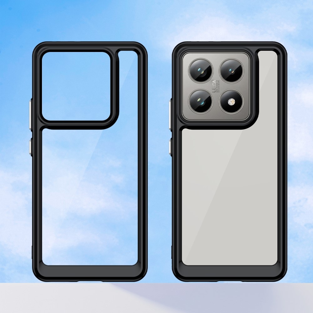 Gél tok rögzített hátlappal Xiaomi 14T/14T Pro készülékhez - fekete