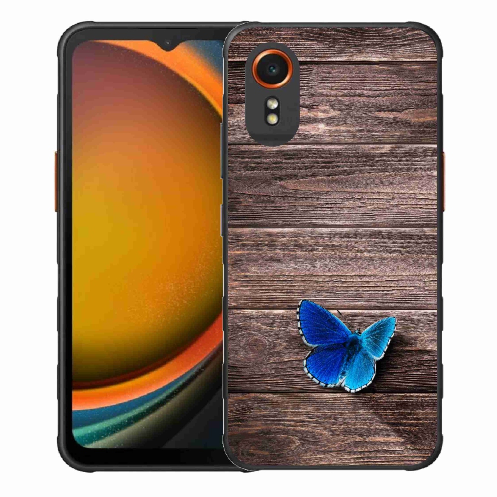 Gél védőhuzat mmCase Samsung Galaxy Xcover 7 - kék pillangó 1