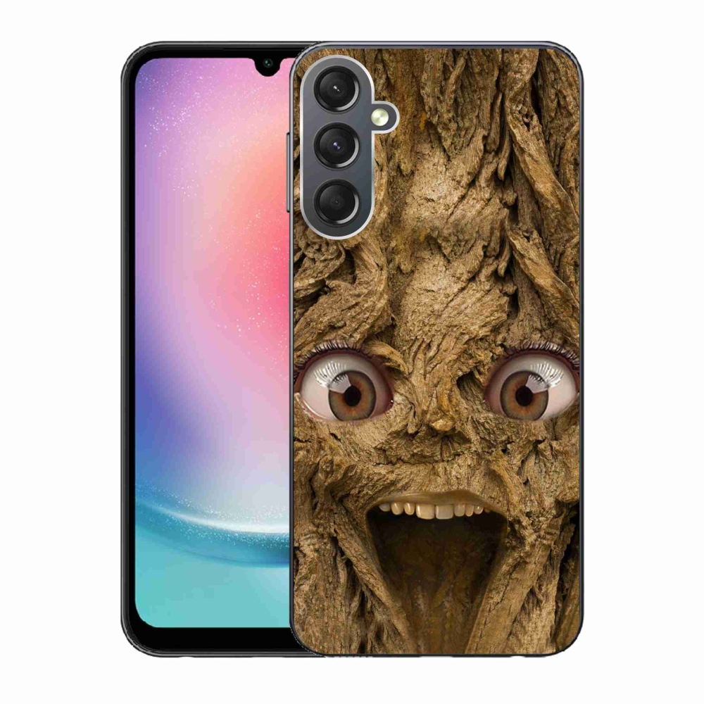 Gél borítás mmCase Samsung Galaxy A24 készülékhez - vidám fa szemekkel