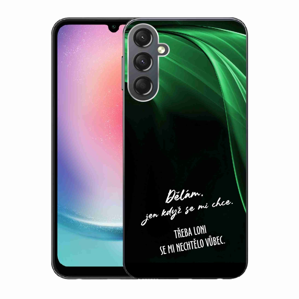 Gél borító mmCase Samsung Galaxy A24 készülékhez - vicces szöveg 12 fekete háttér