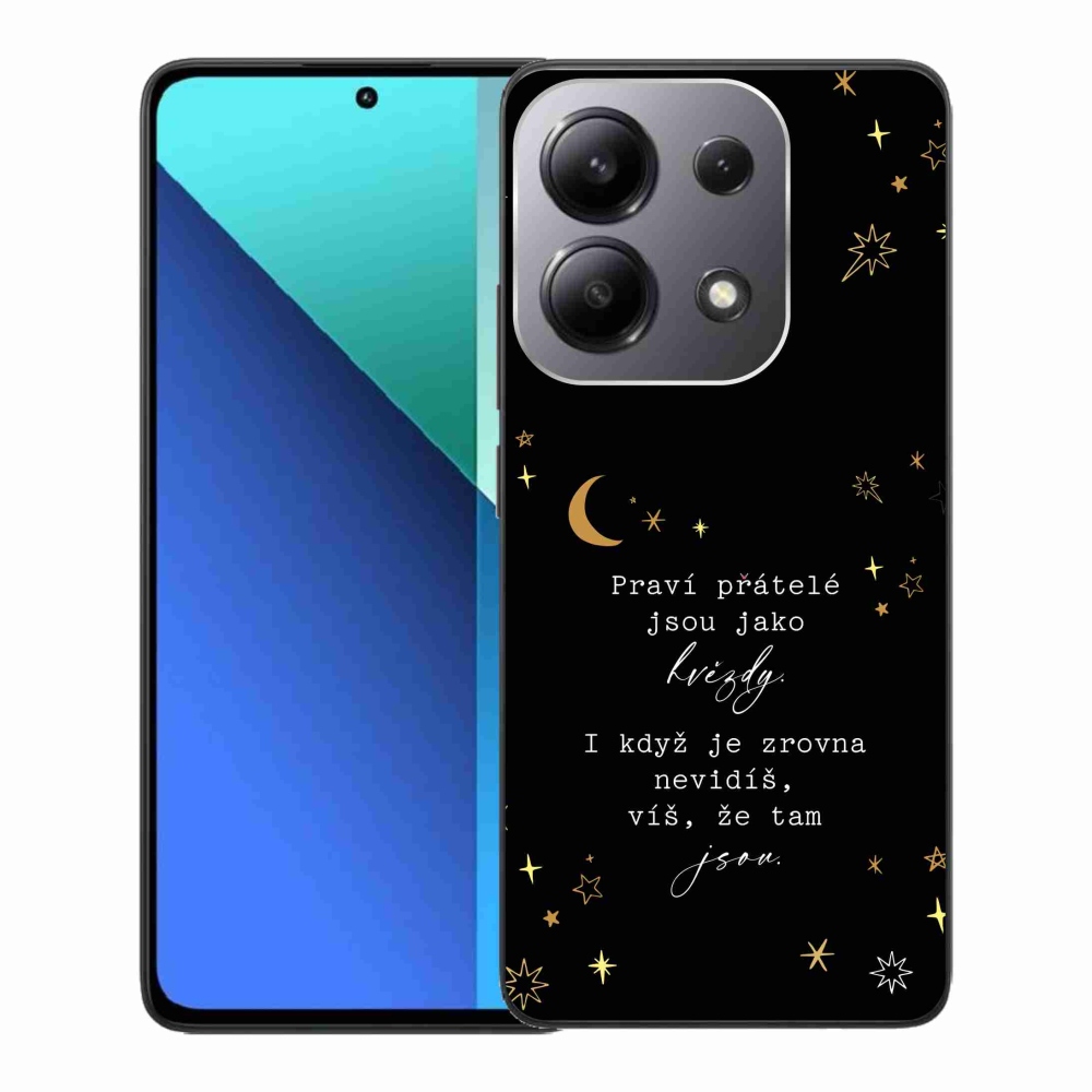 Gél borító mmCase a Xiaomi Redmi Note 13-hoz - idézem 6 fekete háttérrel