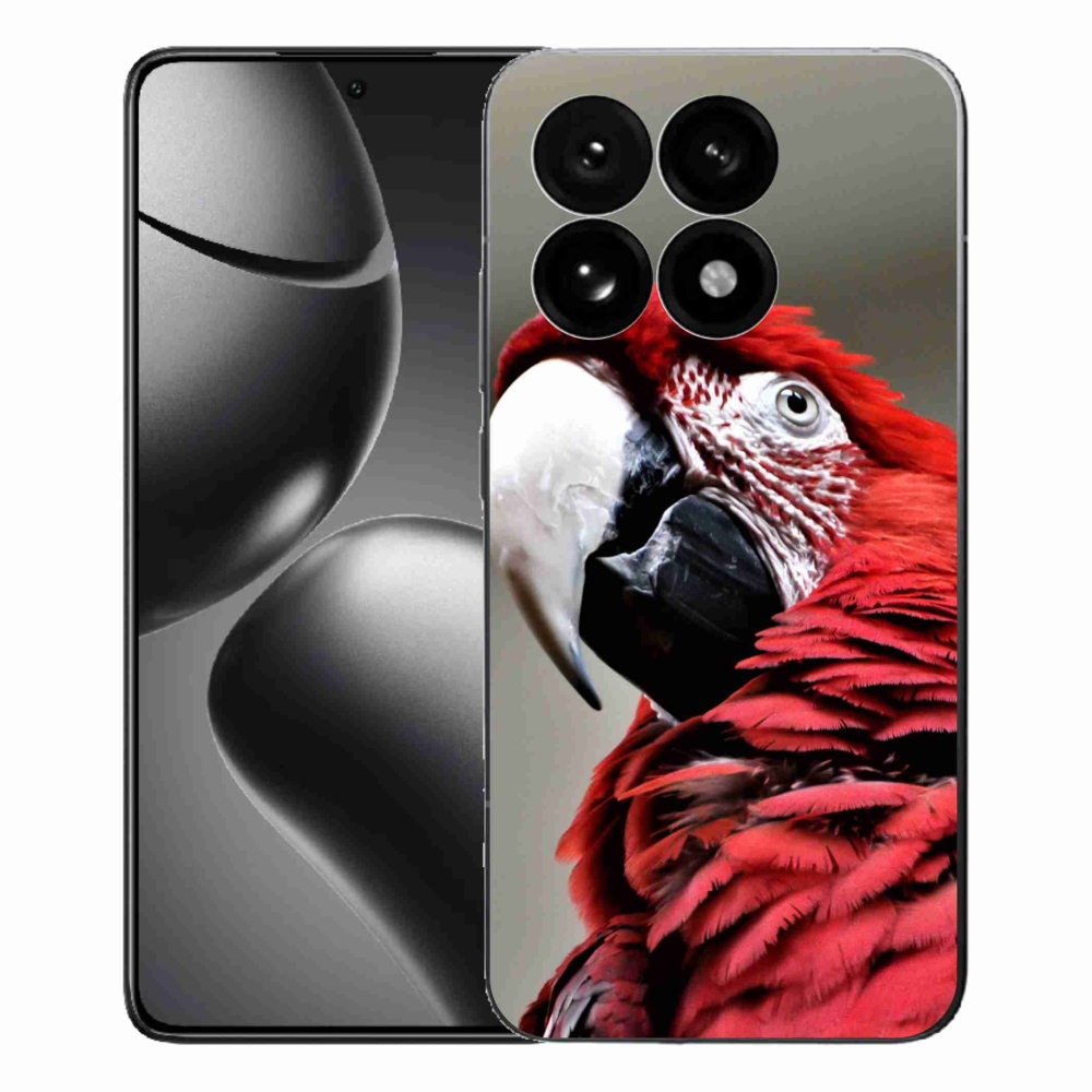 Gél borítás mmCase a Xiaomi 15T-hez - papagáj ara piros