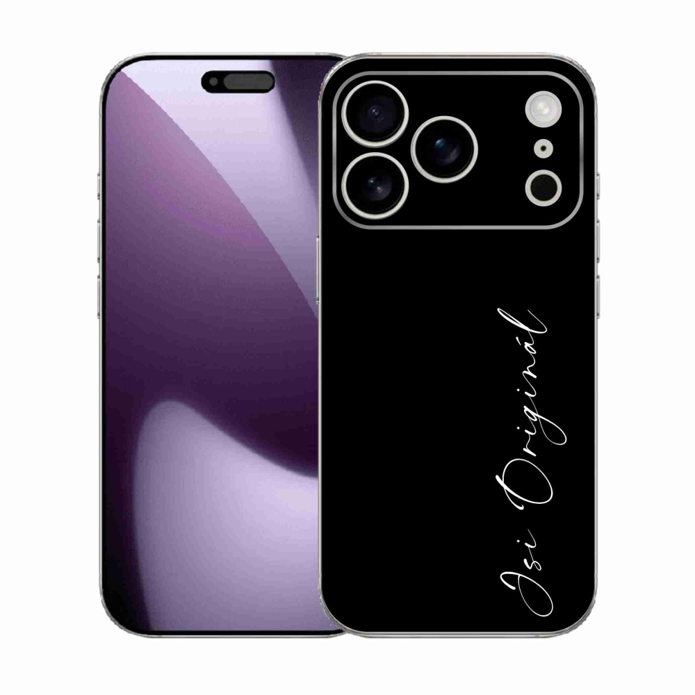 Gél borító mmCase iPhone 17 Pro - te vagy az eredeti fekete háttér