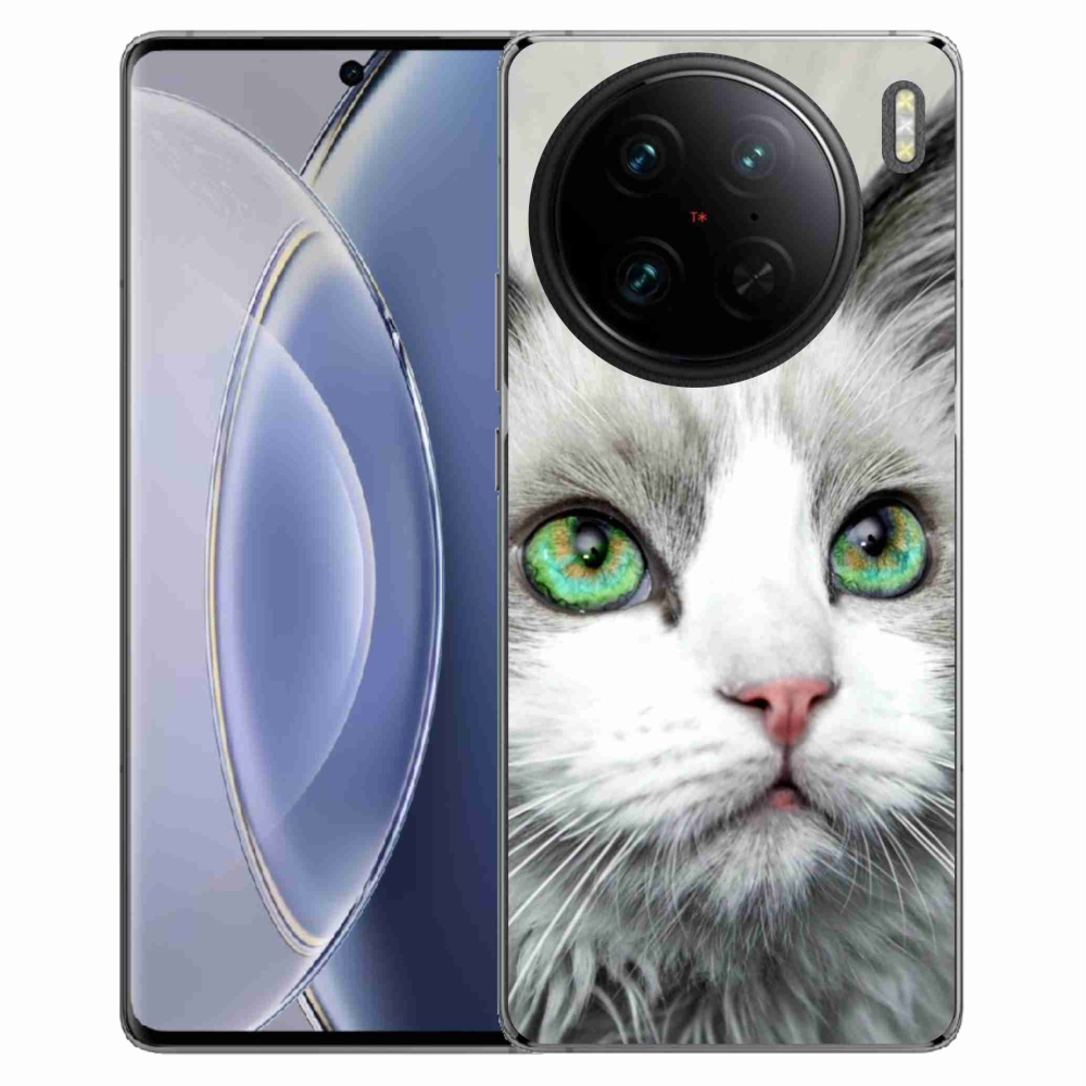 Zselés borítás mmCase a Vivo X90 Pro készülékhez - macskaszemmel nézet