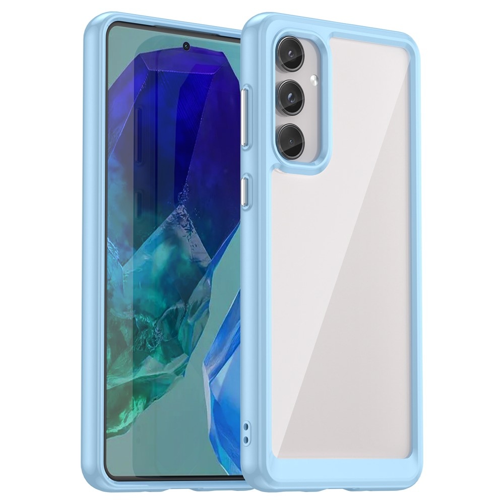Gél tok fix hátlappal Samsung Galaxy M55 5G készülékhez - kék