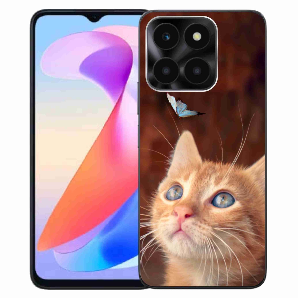 Zselés borítás mmCase a Honor X6a számára - pillangó és cica