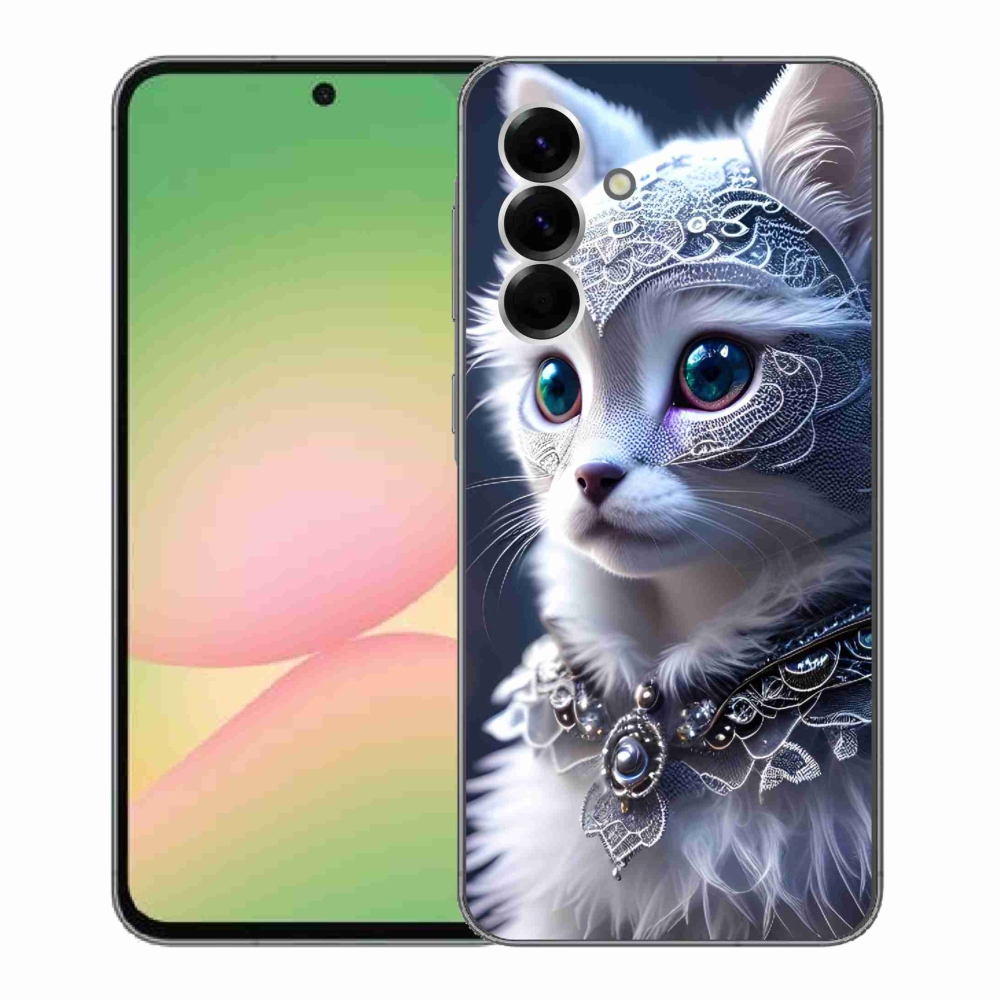 Gél védőhuzat mmCase Samsung Galaxy A56 5G - fehér macska