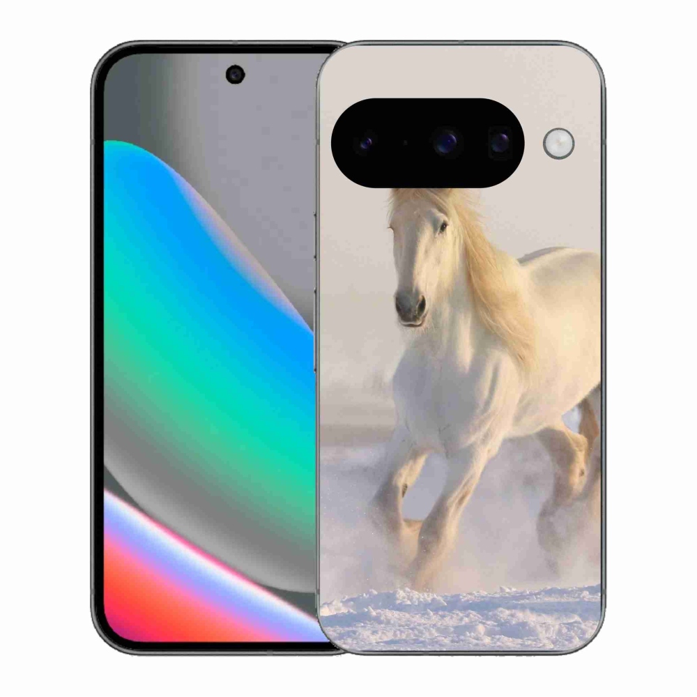 Gél borítás mmCase a Google Pixel 10 számára - ló a hóban