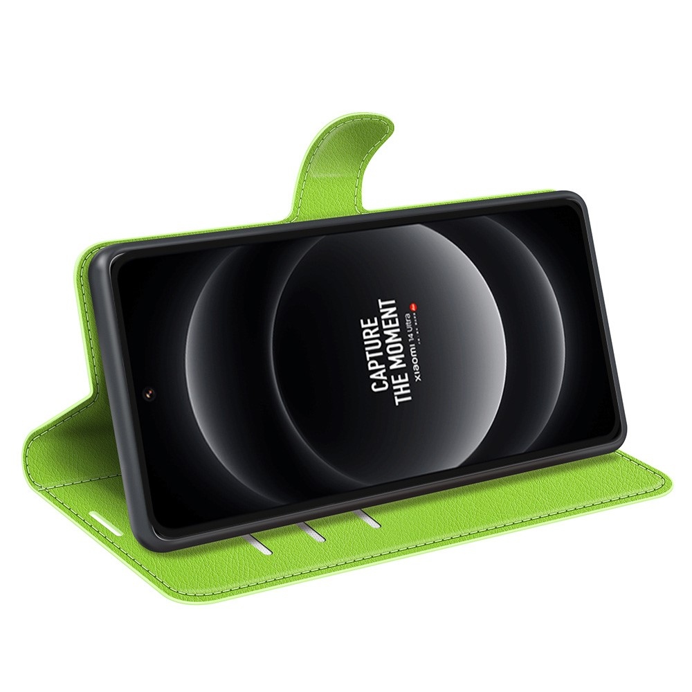 Litchi könyv tok a Xiaomi 14 Ultra-hoz - zöld
