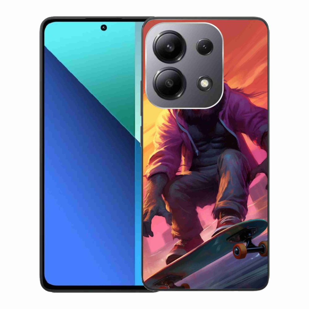 Gél borítás mmCase a Xiaomi Redmi Note 13-hoz - gorilla a gördeszkán
