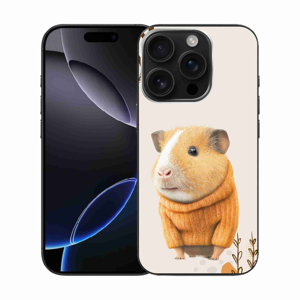 Gél borítás mmCase iPhone 16 Pro készülékhez - tengerimalac pulóverben