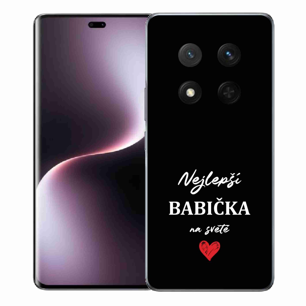 Gél borítás mmCase a Honor Magic 7 Lite 5G számára - Best Grandma 1 fekete háttérrel