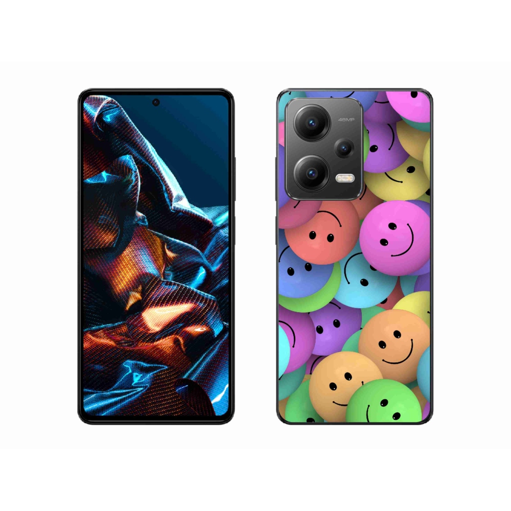 Gél borítás mmCase a Xiaomi Redmi Note 12 Pro 5G-hez - színes smiley-kkal