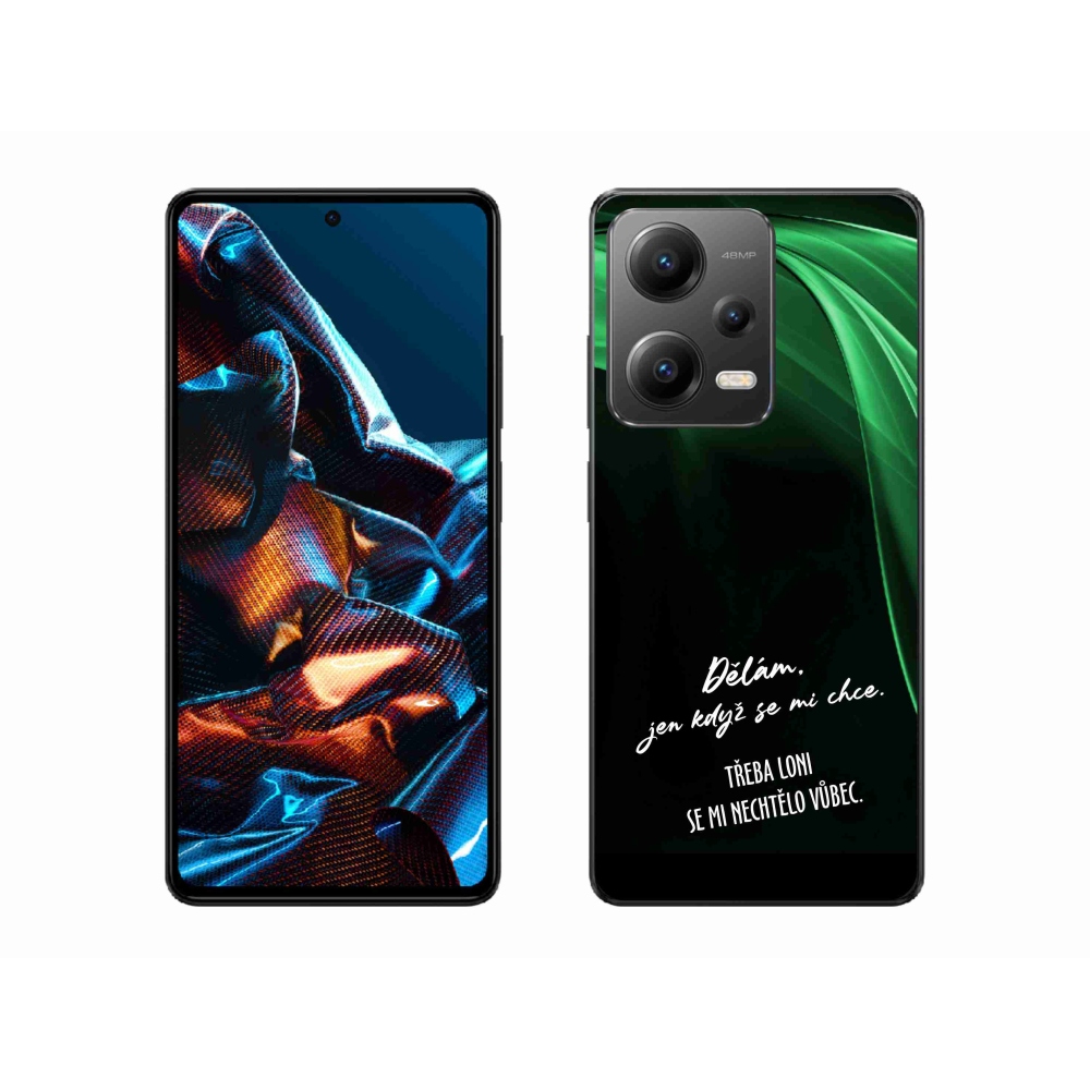 Gél borító mmCase a Xiaomi Redmi Note 12 Pro 5G számára - vicces szöveg 12 fekete háttérrel