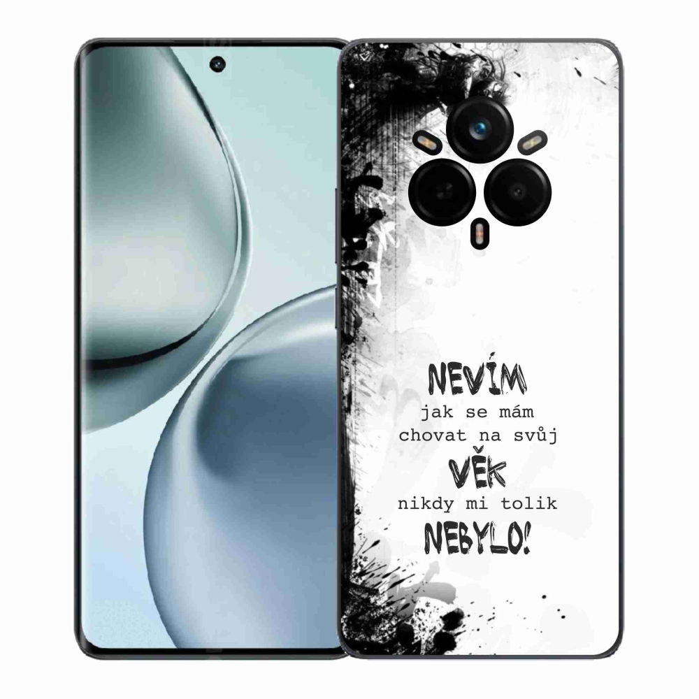 Gél borító mmCase a Realme 14 Pro 5G készülékhez - vicces szöveg 14 fehér háttér