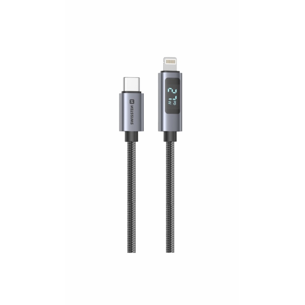Swissten LCD kábel USB-C / Lightning 1.5m