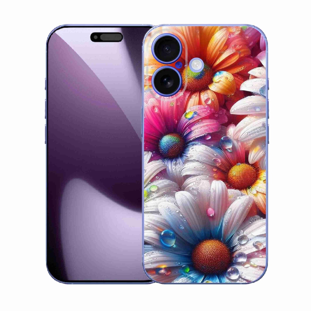 Zselés borítás mmCase iPhone 17 készülékhez - színes százszorszépek