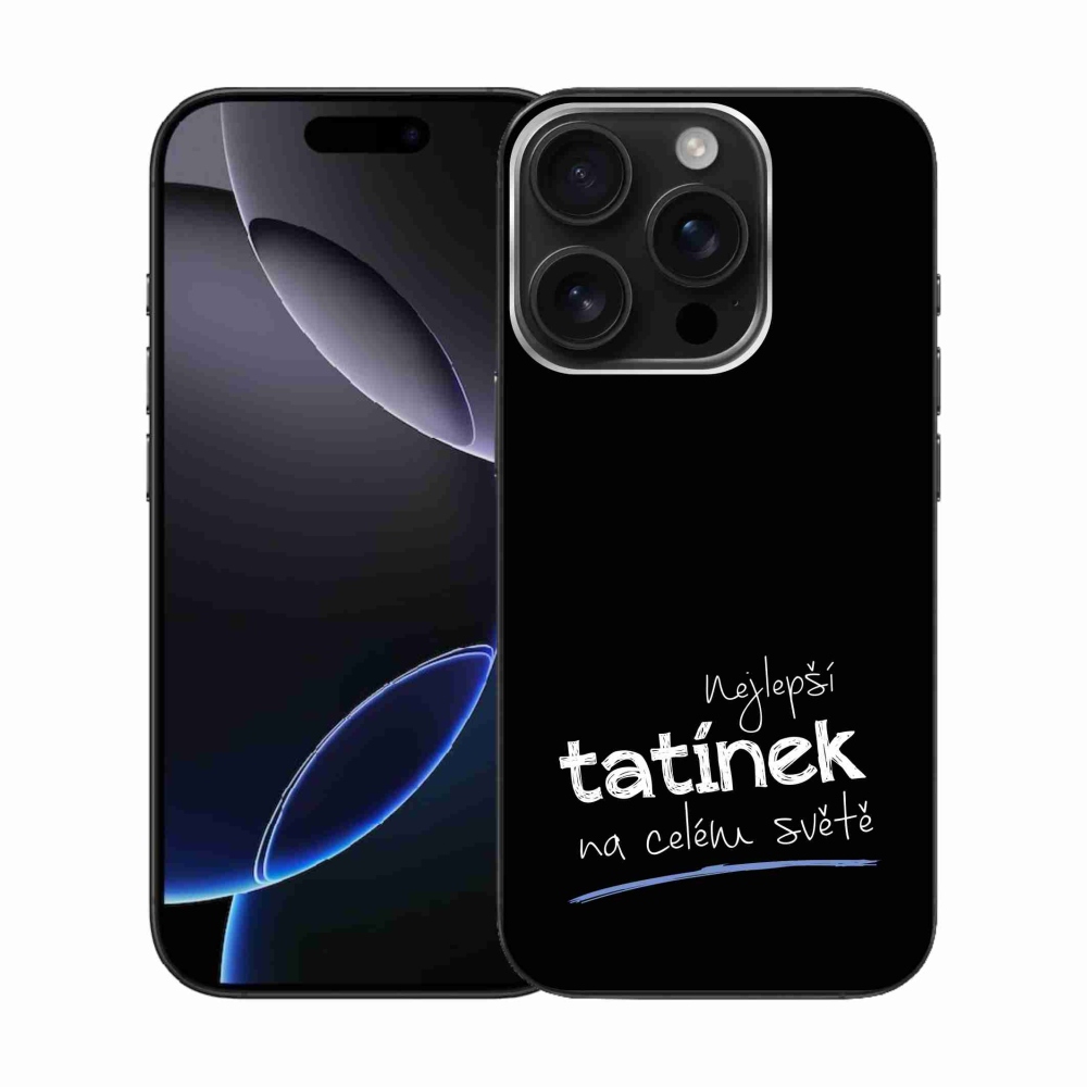 Gél borítás mmCase iPhone 16 Pro készülékhez - Best Daddy 4 Fekete háttér