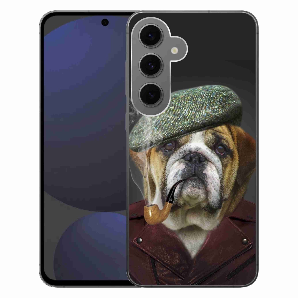 Zselés borítás mmCase Samsung Galaxy S24 FE - kutya csővel