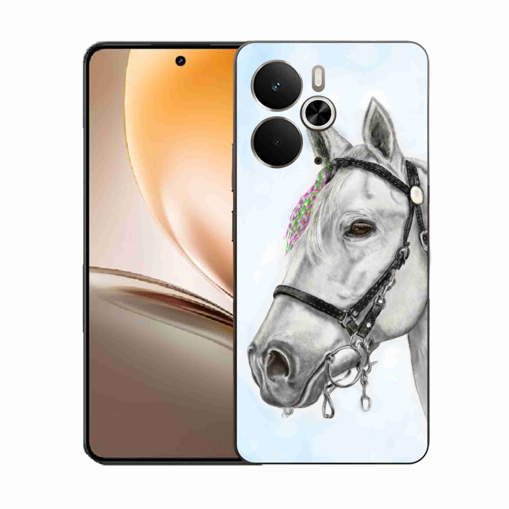 Zselés borítás mmCase a Realme 14 5G készülékhez - fehér ló 1