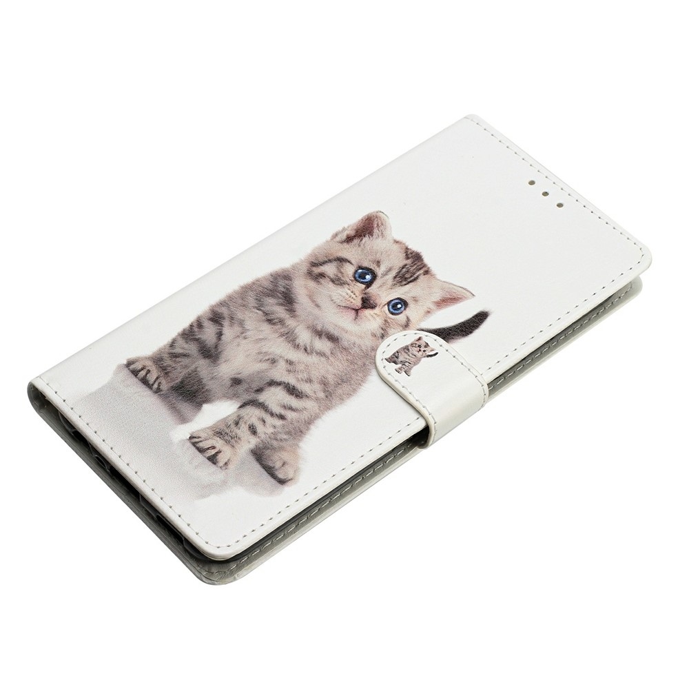 Egyedi könyvtáska Samsung Galaxy S25 FE készülékhez - cica