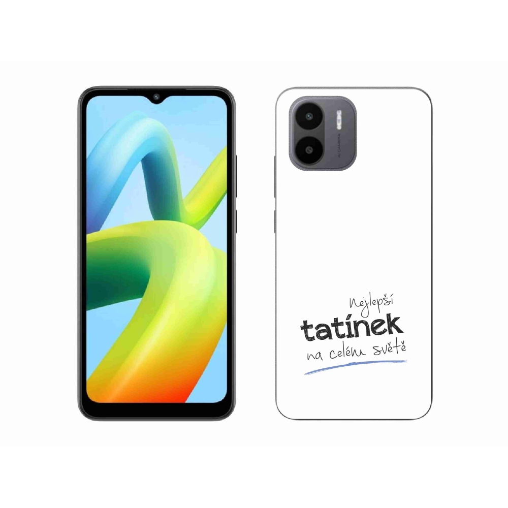 Gél borító mmCase a Xiaomi Redmi A1 - legjobb apuci 4 fehér háttérrel