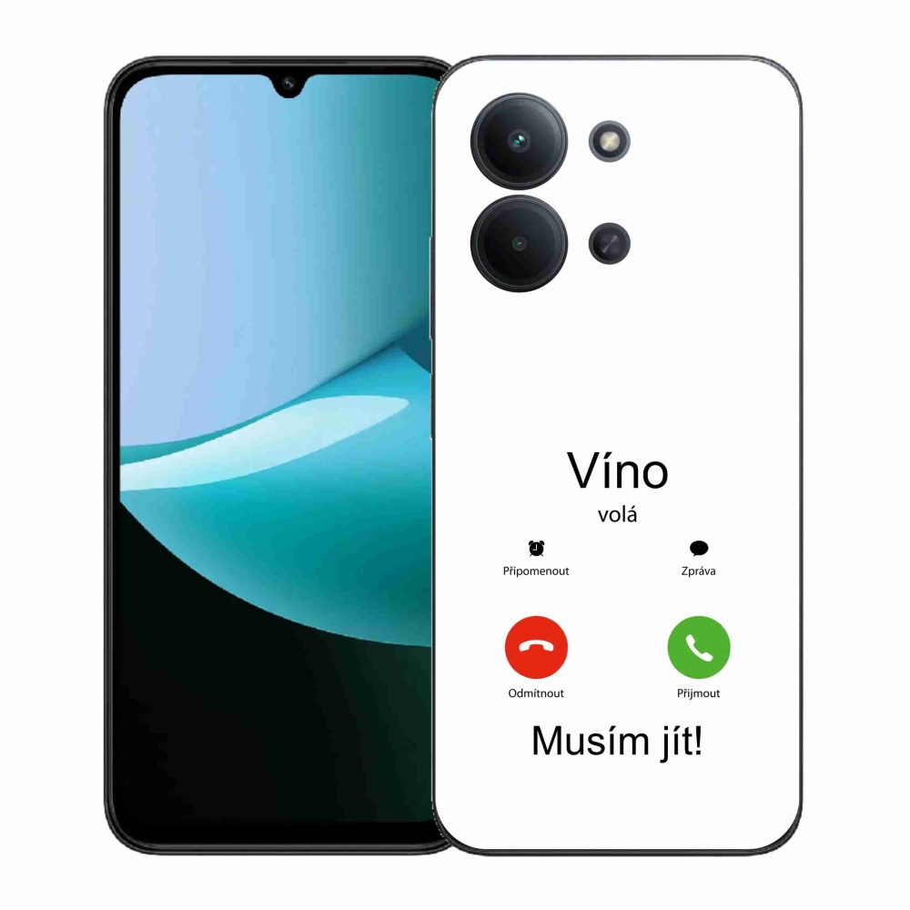 Gél borítás mmCase a Xiaomi Redmi 15C 4G (171mm)/Poco C85 4G (171mm) - bor hívások fehér háttérrel