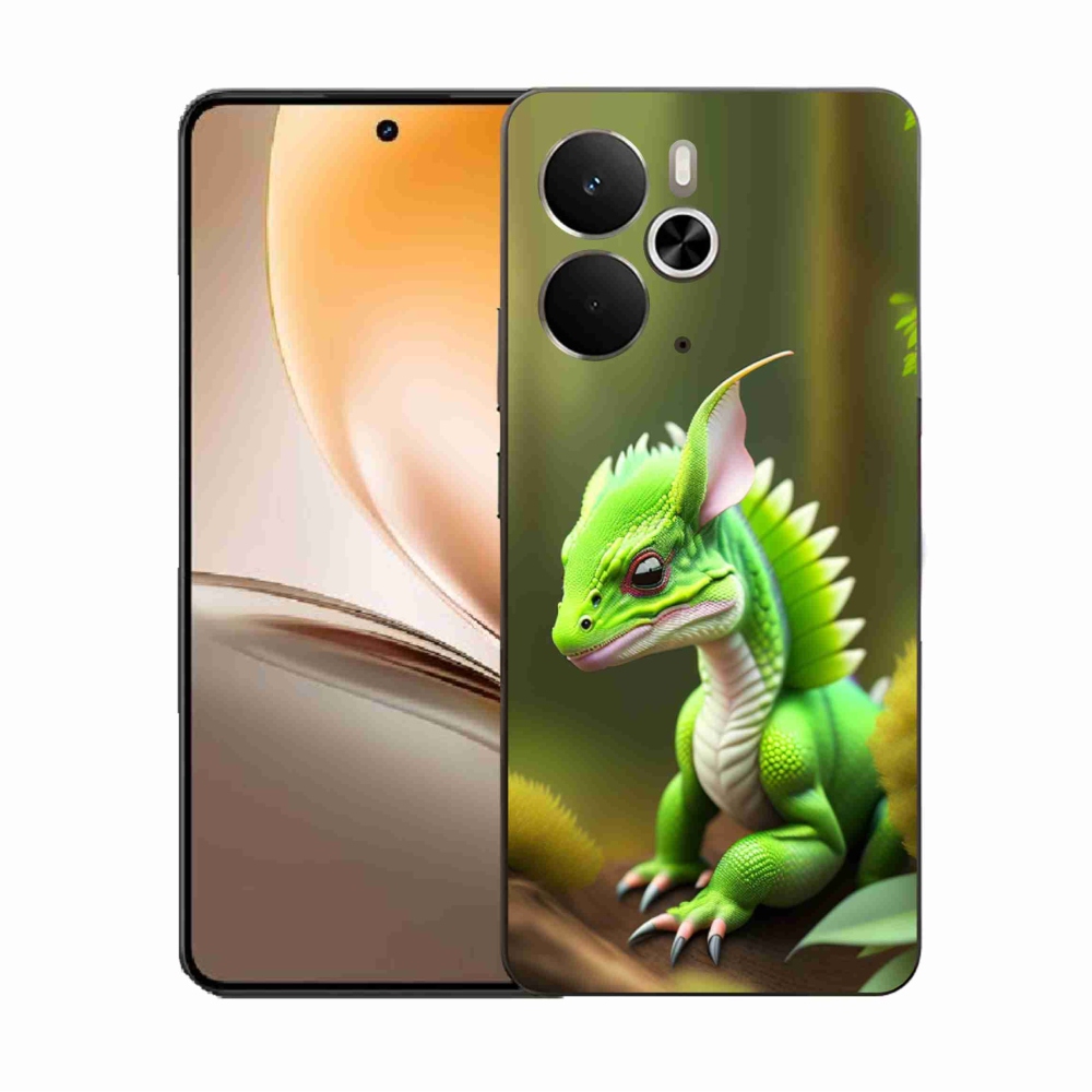 Zselés borítás mmCase a Realme 14 5G készülékhez - zöld sárkány