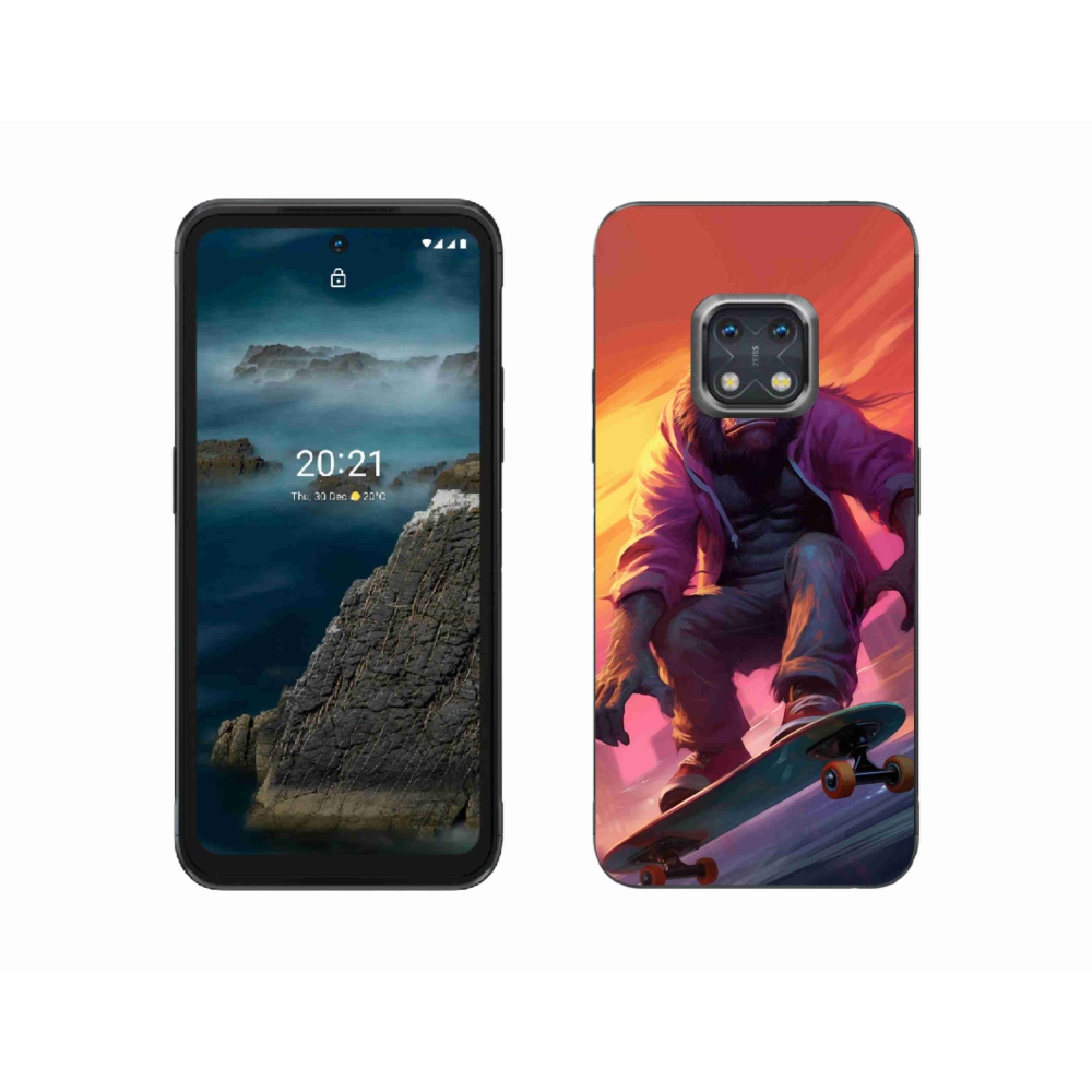 Zselés borítás mmCase a Nokia XR20-hoz - gorilla a gördeszkán
