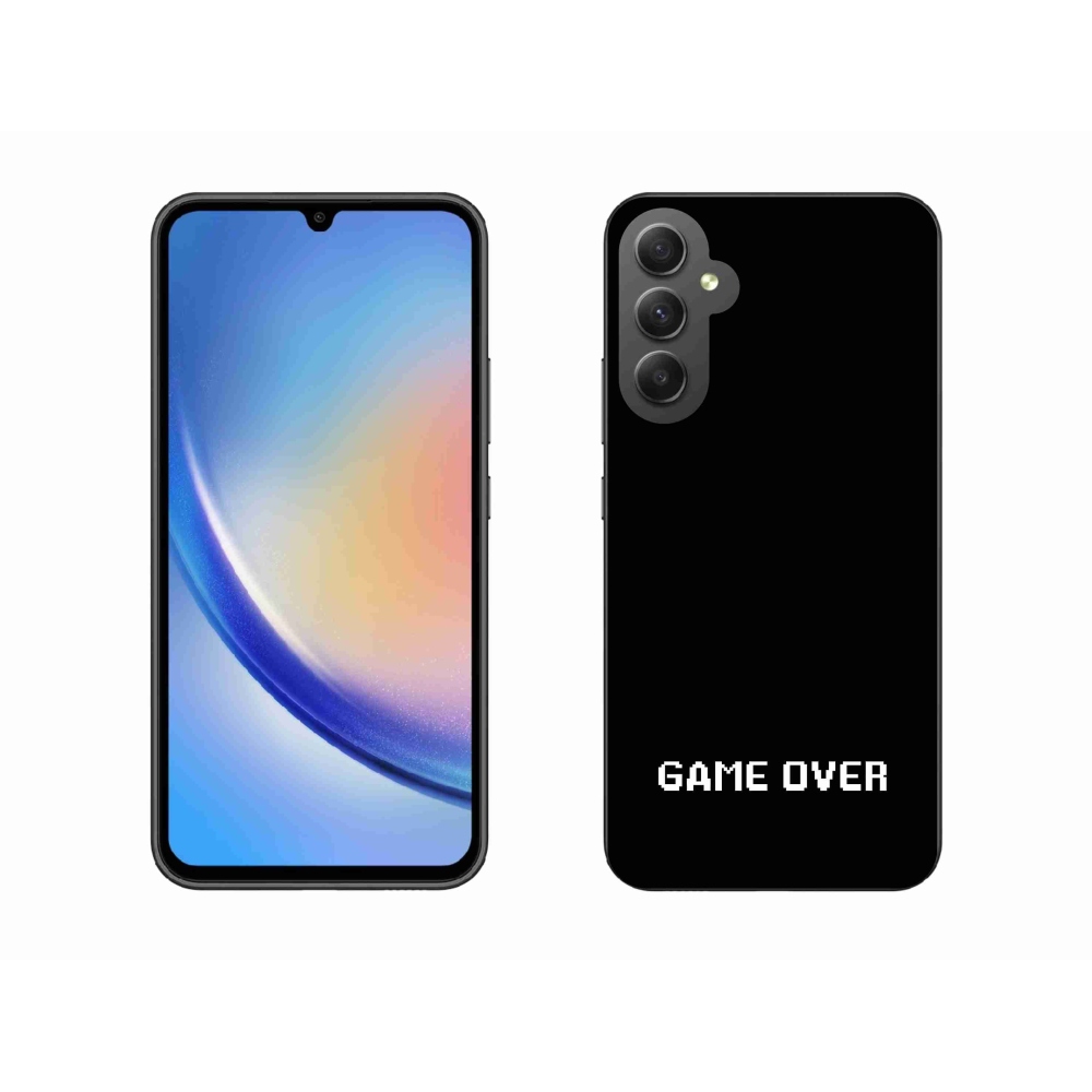 Gél borítás mmCase Samsung Galaxy A34 5G - játék fekete háttérrel