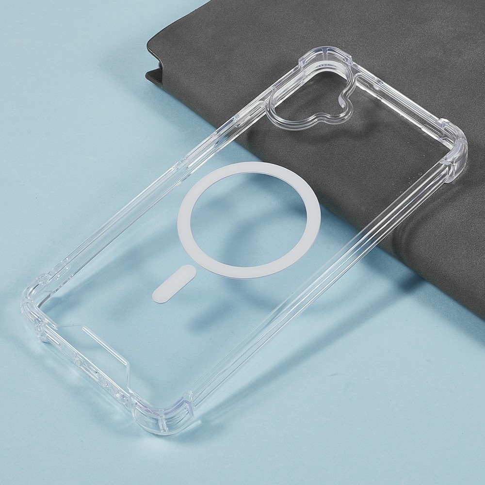 Átlátszó zselés tok MagSafe-val Samsung Galaxy A07 4G készülékhez, megerősített sarkokkal