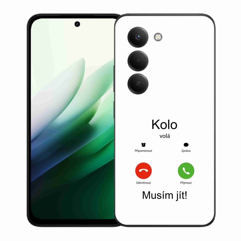 Gél borító mmCase a Xiaomi Redmi 15 5G - a kerék hívja a fehér hátteret
