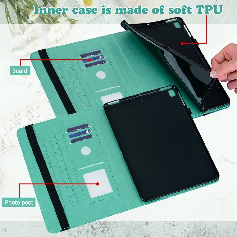 Fa záró tok Xiaomi Pad 7/7 Pro táblagéphez - kék-zöld