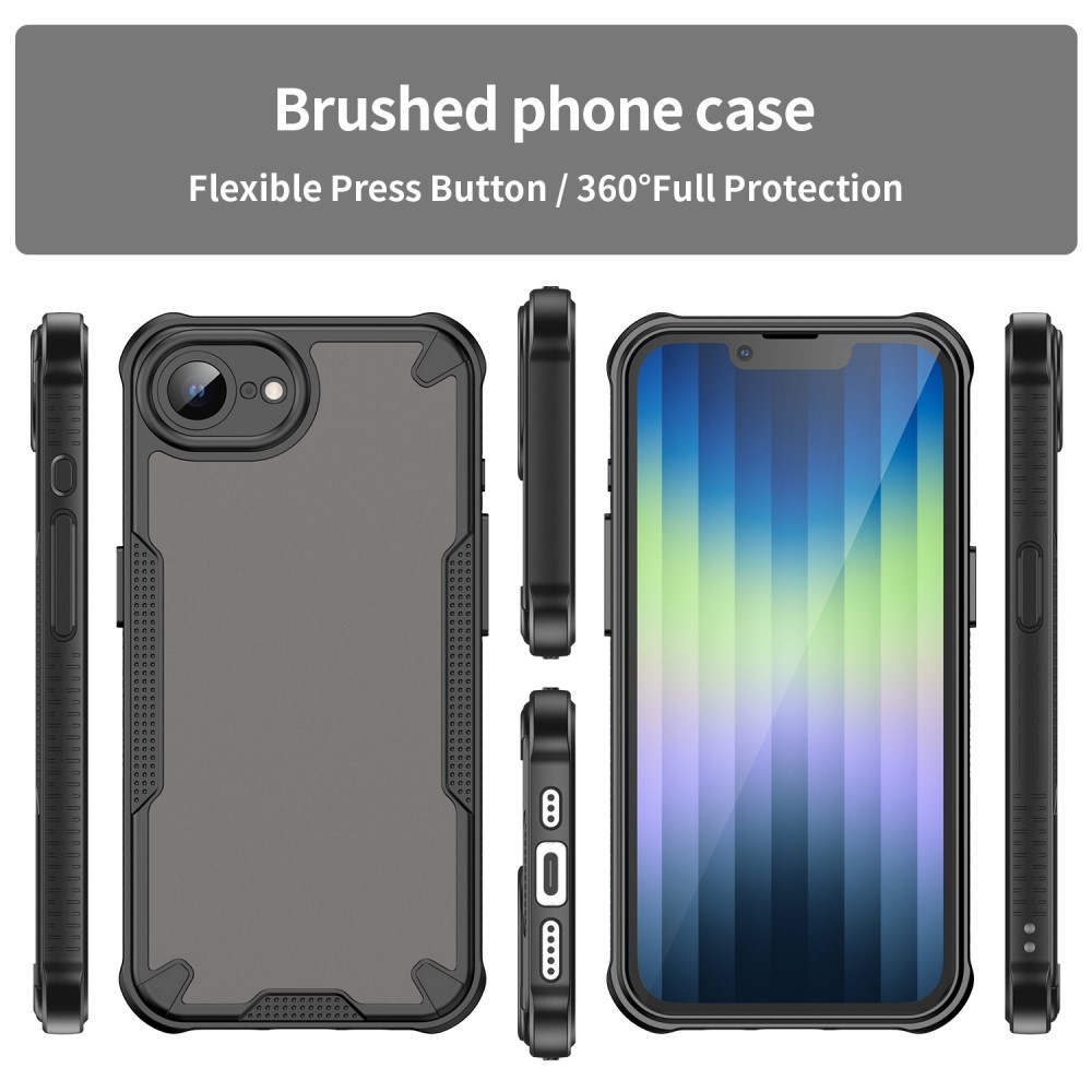 Fagyasztott, tartós borítás iPhone 16e készülékhez - fekete