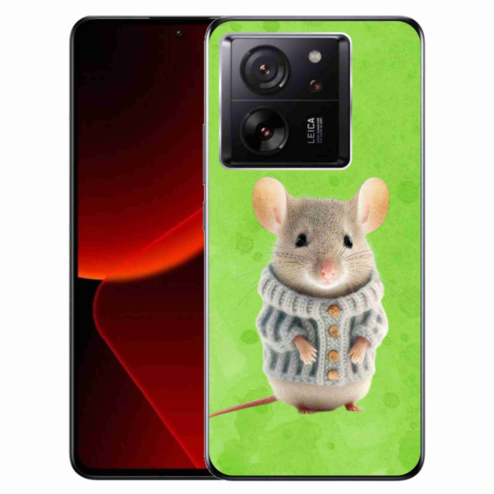 Zselés borítás mmCase a Xiaomi 13T/13T Pro számára - egér pulóverben