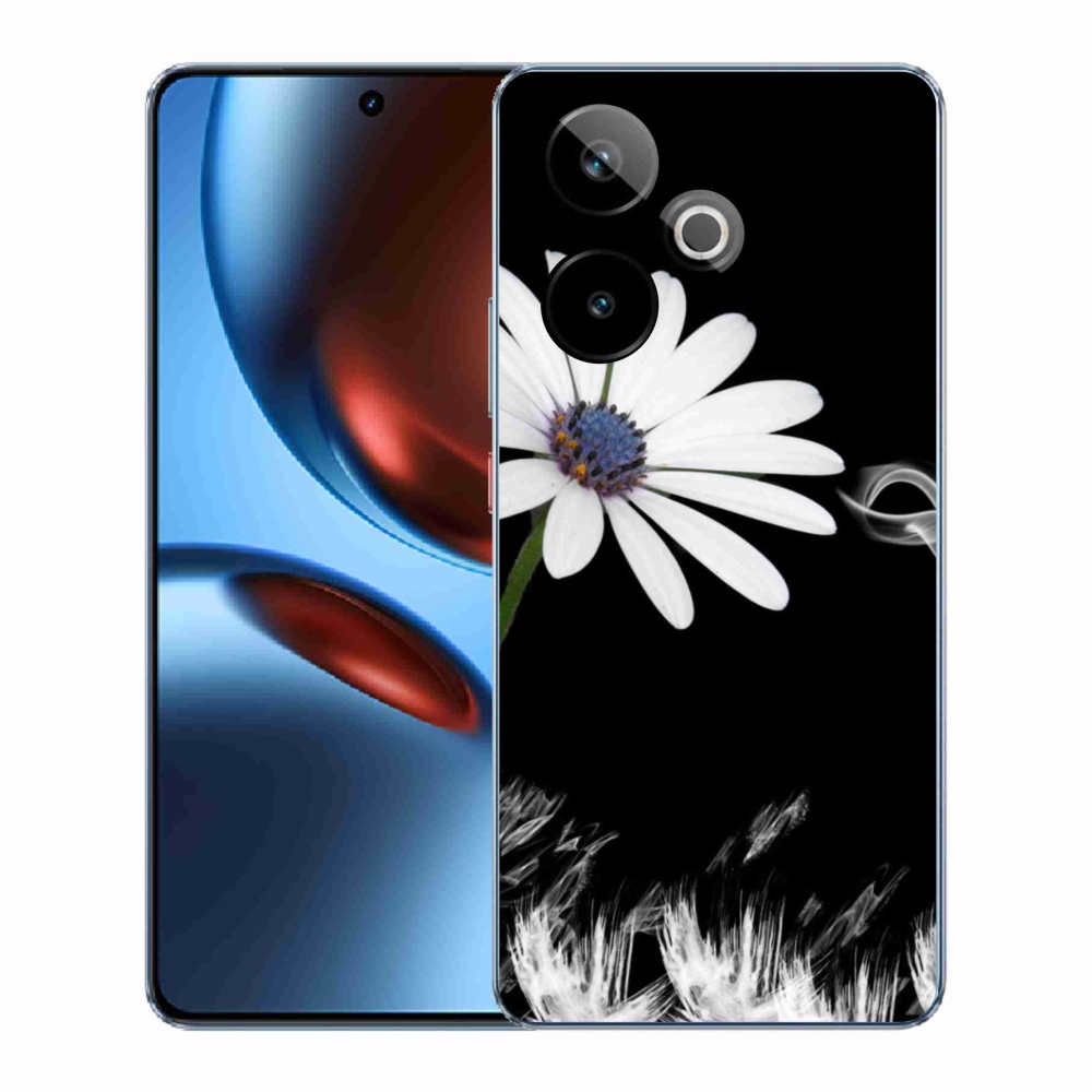 Zselés borítás mmCase a Realme GT 7 5G/GT 7T 5G készülékhez - fehér virág