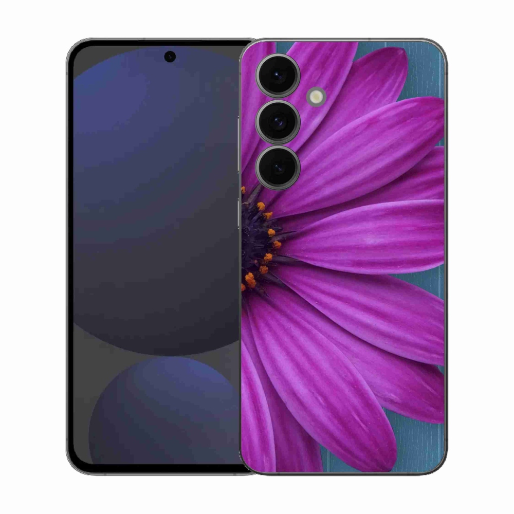 Zselés borítás mmCase Samsung Galaxy S25 FE készülékhez - lila margaréta