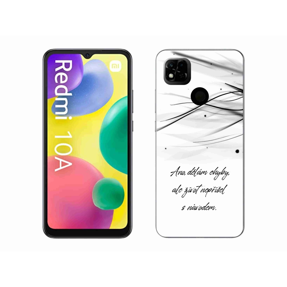 Gél borítás mmCase a Xiaomi Redmi 10A számára - idézem fehér háttér