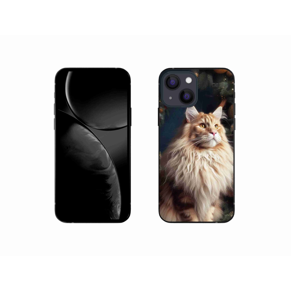 Zselés borítás mmCase iPhone 13 mini 5.4 - macska a fánál - iPhone 13 mini 5.4 - macska a fánál