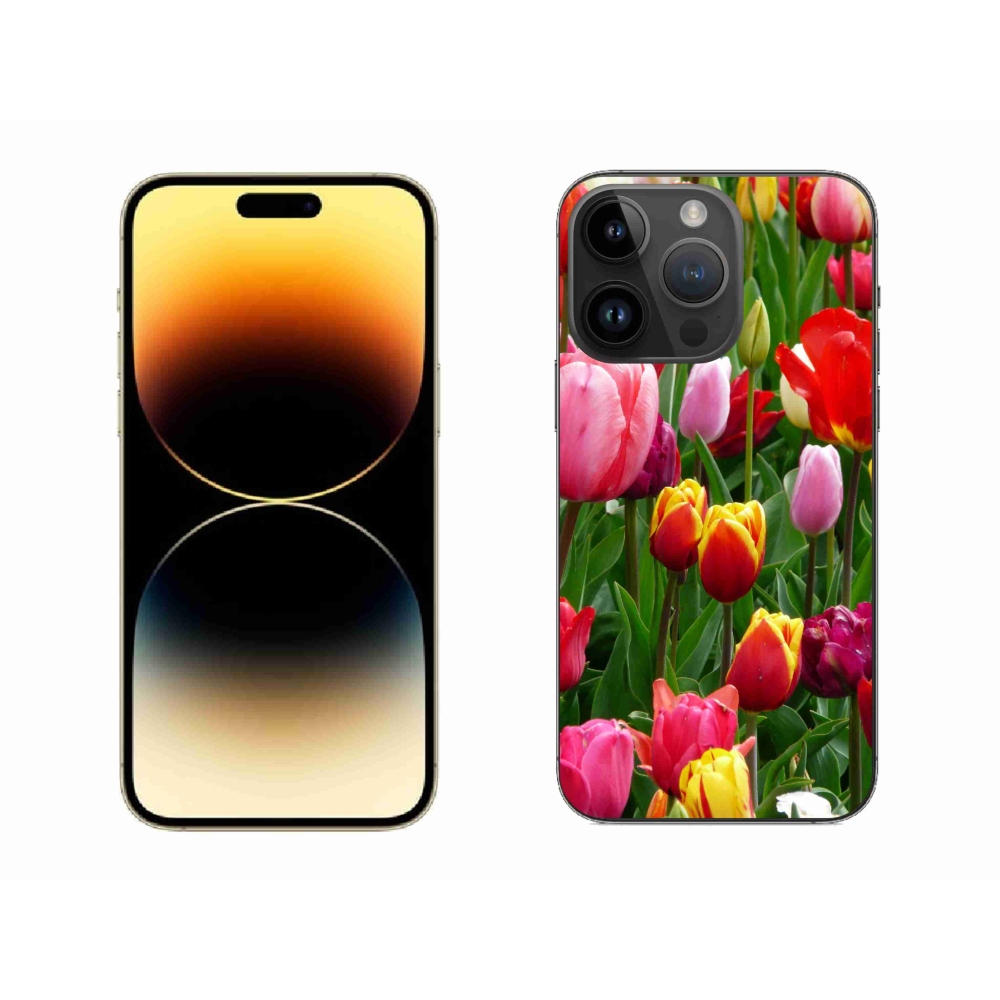 Zselés borítás mmCase iPhone 14 Pro Max készülékhez - tulipánok